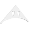 Ekena Millwork Pitch Winston Architectural Grade PVC Gable Pediment, 36"W x 15"H x 1"P (10/12) GPP036X015X100WIN - alternate 1